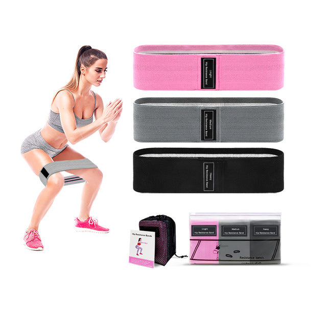 Tone & Strengthen Anywhere – Fabric Resistance Band Set